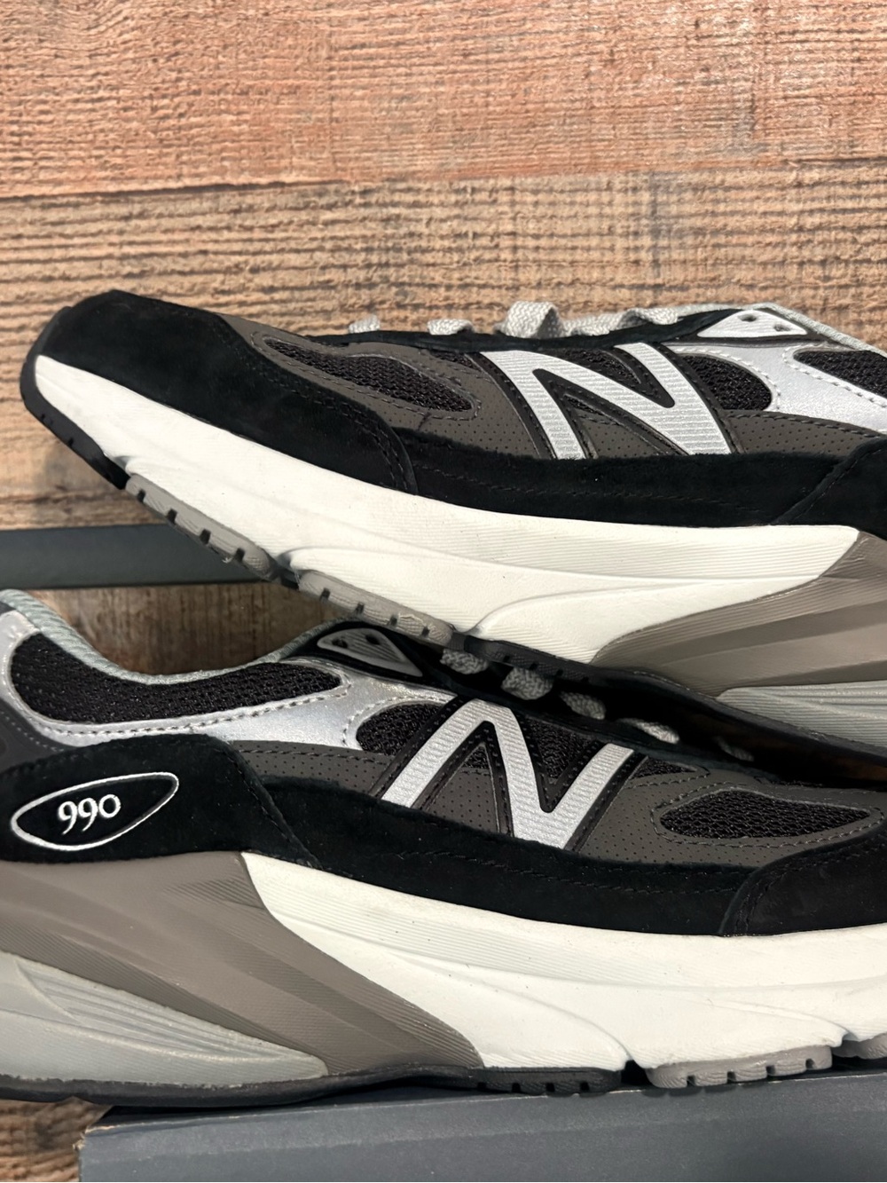 New Balance Black and Gray 990 Men's Running Sneakers